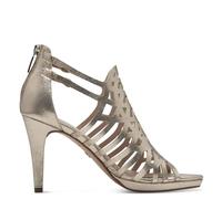 Tamaris Damen Riemchensandalen, Frauen Sandalen,offene Schuhe,Strandschuhe,Sandaletten,Sommersandalen,Absatz,Sommerschuhe,Light Gold,38 EU