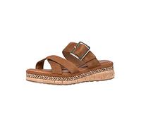 Tamaris Damen Riemchensandalen, Frauen Sandaletten,Comfort Lining,TOUCHit-Fußbett,bequem,flach,Women's,Woman,Lady,Ladies,Cognac,40 EU / 6.5 UK
