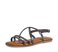 Tamaris Damen Riemchensandalen, Frauen Sandaletten,TOUCHit-Fußbett,Strandschuhe,Sandaletten,Sommersandalen,bequem,Pewter Glam,41 EU / 7.5 UK