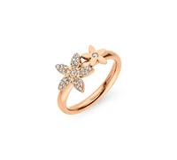 Tamaris Damen Ring aus Edelstahl mit Blütenmotiv