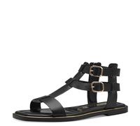 Tamaris Damen Sandalen Leder Blockabsatz Sommer; BLACK/schwarz; 36 EU