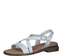 Tamaris Damen Sandalen Leder Blockabsatz Sommer; WHITE/weiß; 39 EU