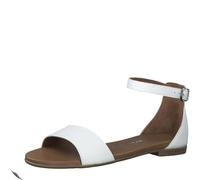 Tamaris Damen Sandalen Leder Sommer; WHITE/weiß; 36 EU