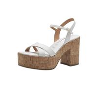 Tamaris Damen Sandalen mit Absatz Banana-Absatz; WHITE/weiß; 40 EU