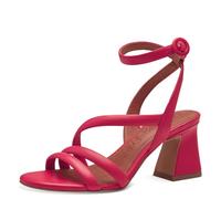 Tamaris Damen Sandalen mit Absatz Leder Banana-Absatz Sommer; PINK/pink; 37 EU