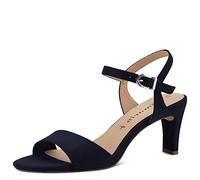 Tamaris Damen Sandalen mit Absatz Textil Vegan Stilettoabsatz Sommer; NAVY/blau; 41