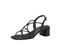 Tamaris Damen Sandalen mit Absatz Vegan Blockabsatz Sommer; BLACK/schwarz; 38