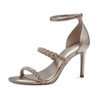 Tamaris Damen Sandalen mit Absatz Vegan Stilettoabsatz Sommer; LIGHT GOLD/metallic; 39