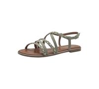 Tamaris Damen Sandalen Textil Sommer; SAGE/grün; 38 EU