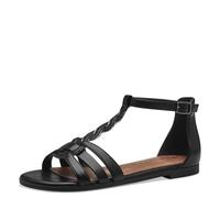 Tamaris Damen Sandalen Vegan; BLACK/schwarz; 38
