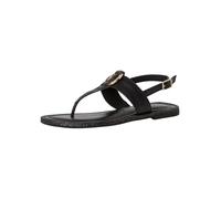 Tamaris Damen Sandalen Zehentrenner Leder Sommer; BLACK/schwarz; 37 EU