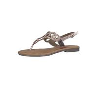 Tamaris Damen Sandalen Zehentrenner Leder Sommer; COPPER GLAM/metallic; 36 EU