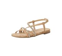 Tamaris Damen Sandalette SAND GLAM, flach, beige, Größe 39