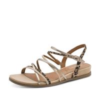 Tamaris Damen Sandalette flach, beige, 36 EU