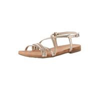 Tamaris Damen Sandalette flach, beige, 40 EU