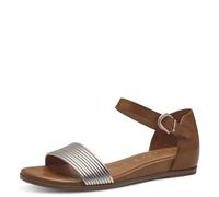 Tamaris Damen Sandalette flach, braun, 37 EU