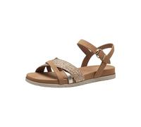 Tamaris Damen Sandalette flach, braun, 40 EU