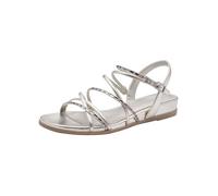 Tamaris Damen Sandalette flach, metallic, 42 EU