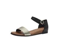 Tamaris Damen Sandalette flach, schwarz, 37 EU
