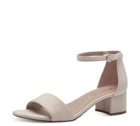 Tamaris Damen Sandalette mit Blockabsatz, beige, 37 EU