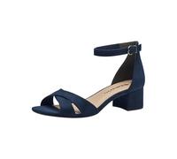 Tamaris Damen Sandalette mit Blockabsatz, blau, 37 EU