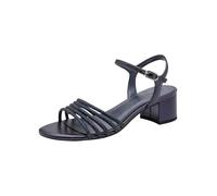 Sandalette TAMARIS, Damen, Gr. 38, navy glitzer, Lederimitat, Textil, festlich, Schuhe Sandalette, Blockabsatz, Festtagsschuh, Abendschuh mit funkelnden Schmucksteinen (63012265-38) navy glitzer