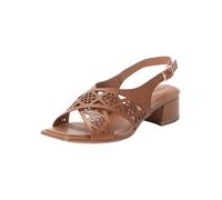 Tamaris Damen Sandalette mit Blockabsatz Leder, braun, 40 EU