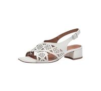 Tamaris Sandalette 1-28252-42 100 Damen Leder Blockabsatz Weiß 40 EU