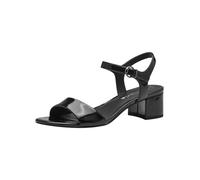 Tamaris Damensandalette 1-28249-42 Vegan Blockabsatz Black Patent (Schwarz) Gr. 39
