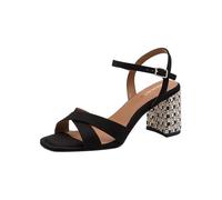 Tamaris Damen Sandalette mit Blockabsatz, schwarz, 41 EU