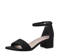 Tamaris Damen Sandalette mit Blockabsatz, schwarz, 42 EU