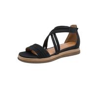 Riemchensandale TAMARIS "Tamaris Sandalen Leder", Damen, Gr. 38, navy, Leder, Schuhe Riemchensandale (13415831-38) navy