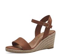 Tamaris Damen Sandalette mit Keilabsatz, braun, 36 EU