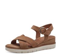 Tamaris Damen Sandalette mit Keilabsatz, braun, 37 EU