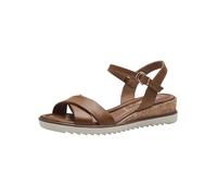 Tamaris Damen Sandalette mit Keilabsatz, braun, 38 EU