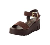 Tamaris Damen Sandalette mit Keilabsatz, braun, 39 EU