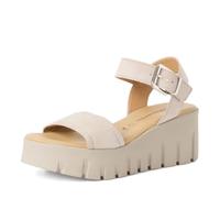 TAMARIS Damen-Sandalette mit Keilabsatz-Wedges Beige-Grau beige/schlamm40