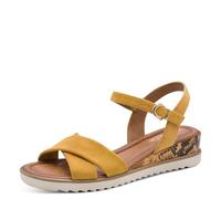 Tamaris Damen Sandalette mit Keilabsatz, gelb, 36 EU