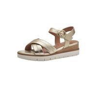 Tamaris Damen Plateau-Sandalen 1-28202-42-933 Leder Light Gold Größe 38