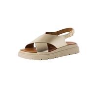 Tamaris Damen Sandalette mit Keilabsatz, metallic, 38 EU