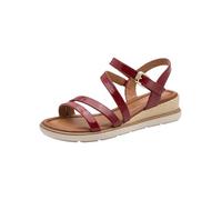 Tamaris Damen Sandalette mit Keilabsatz, rot, 38 EU