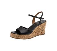 High-Heel-Sandalette TAMARIS "Tamaris Sandalen Leder", Damen, Gr. 38, schwarz, Leder, Schuhe (60813657-38) schwarz