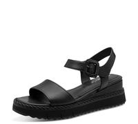 Tamaris Damen Sandalette mit Keilabsatz, schwarz, 38 EU