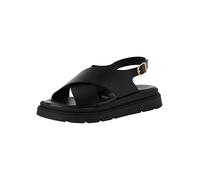 Tamaris Damen Sandalette mit Keilabsatz, schwarz, 40 EU
