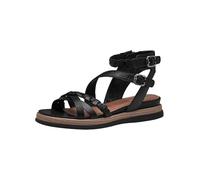 Tamaris Damen Sandalette mit Keilabsatz, schwarz, 42 EU