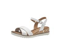 Tamaris Damen Plateau-Sandalen M2810642 Vegan Keilabsatz Weiß Gr. 36