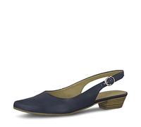 Tamaris Damen Sandaletten, Frauen Sandalen,flach,Sommerschuhe,Freizeitschuhe,offene Schuhe,Strandschuhe,Sommersandalen,Navy Leather,36 EU