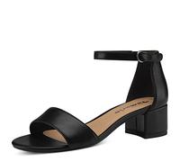 Tamaris Damen Sandaletten, Frauen Sandalen,Freizeitschuhe,Riemchensandalen,elegant,Leichter Absatz,Sommerschuhe,Strandschuhe,Black MATT,38 EU