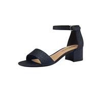 Tamaris Damen Sandaletten, Frauen Sandalen,Leichter Absatz,Sommerschuhe,Freizeitschuhe,offene Schuhe,Strandschuhe,elegant,Navy Glam,40 EU
