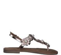 Tamaris Damen Sandaletten, Frauen Sandalen,Leichter Absatz,Sommerschuhe,Freizeitschuhe,offene Schuhe,Strandschuhe,elegant,Rose METALLIC,38 EU